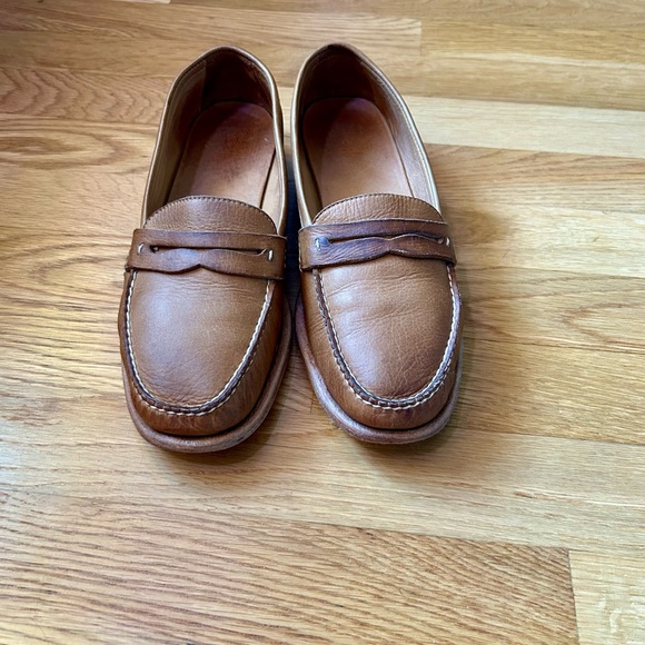 Frye Otis Penny Loafer in Camel size 7.5 leather flats preppy vintage - Picture 3 of 8
